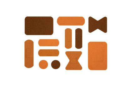 HEAL IN COLOUR ASSORTED SHAPES ADHESIVE BANDAGES